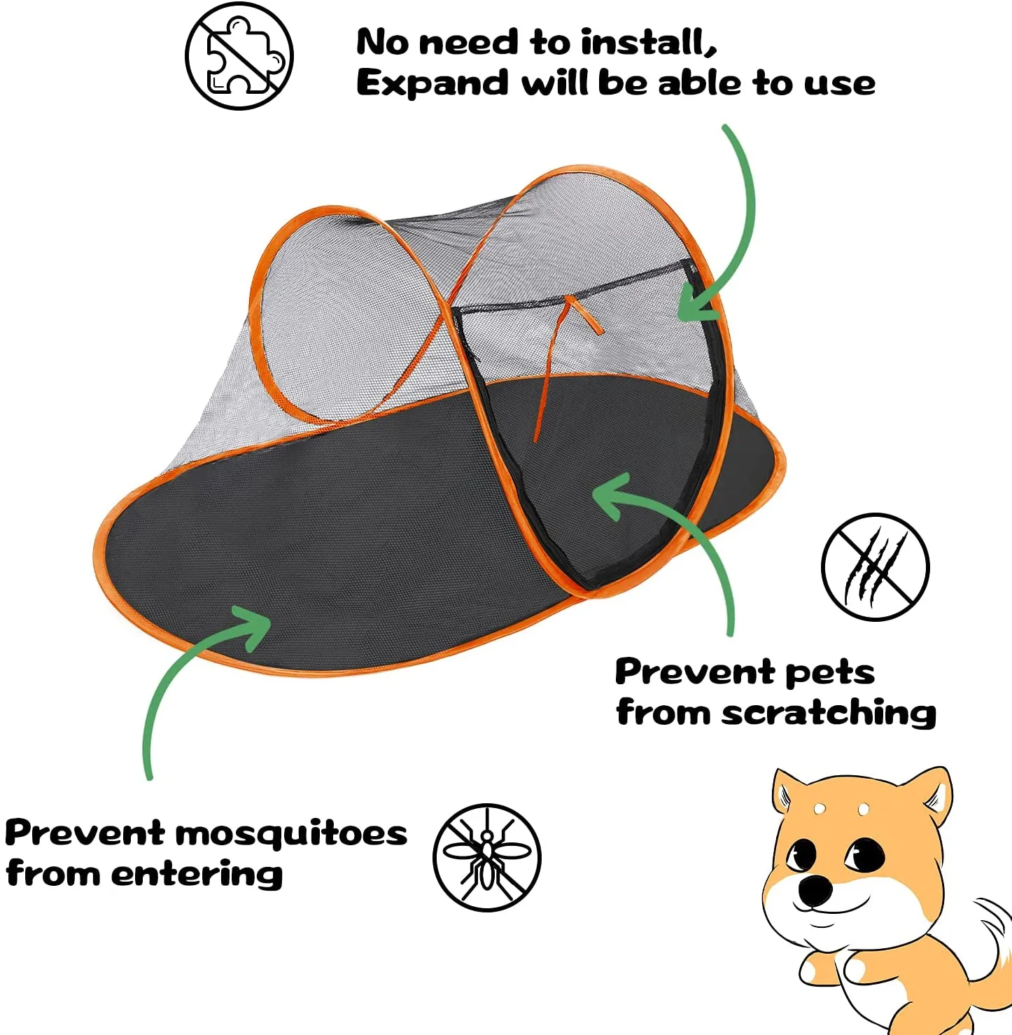 Ultra Light Pet Soft Dog Cat Outdoor Enclosure Portable Cage Play Net Folding Tent For Cats Puppy Net Tents Dogs House Bed With Carry Bag