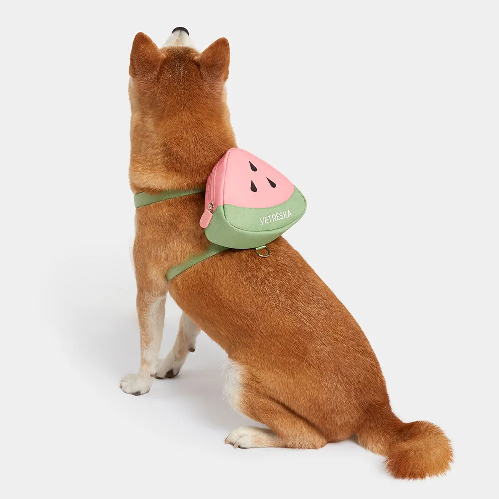 VETRESKA Watermelon Backpack Harness & Leash Set For Cats & Dogs