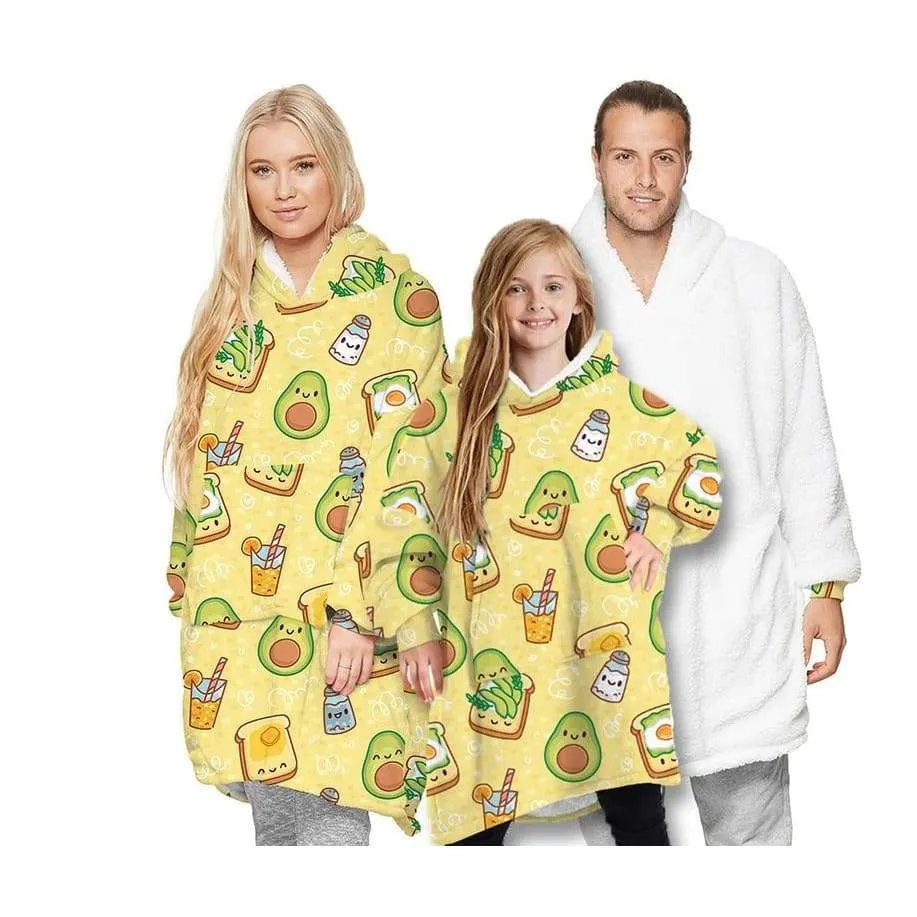 Wearable Hooded Blankets Pullover