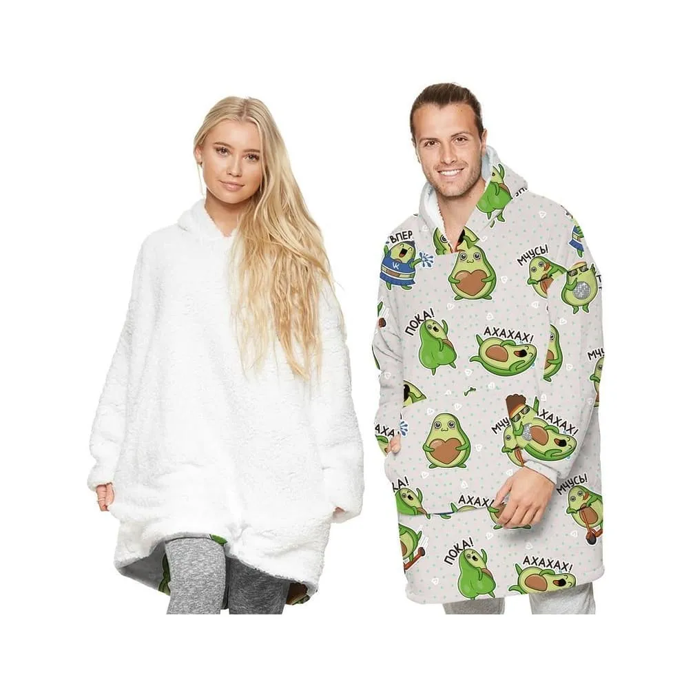 Wearable Hooded Blankets Pullover