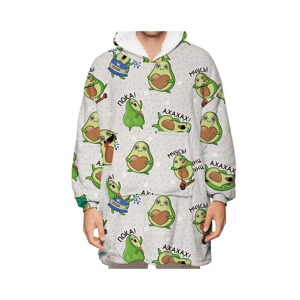 Wearable Hooded Blankets Pullover