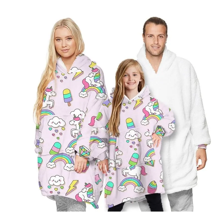 Wearable Hooded Blankets Pullover